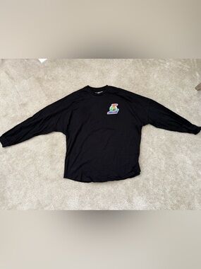 Lakers Black Men's Crewneck T-Shirt with Rainbow 'L' Logo for Pride